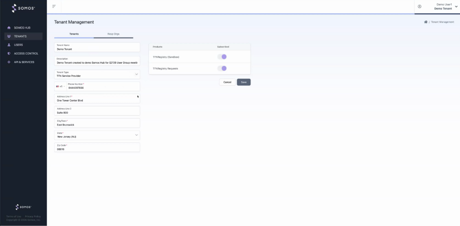 View and update tenant information